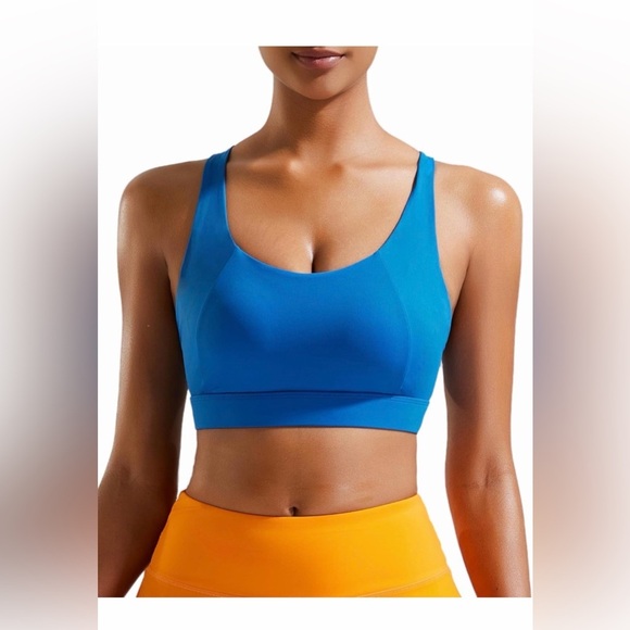 Running Girl Other - Running Girl High Impact Sports Bra Royal Blue Size Medium (2) NWT w/Sewn Pads